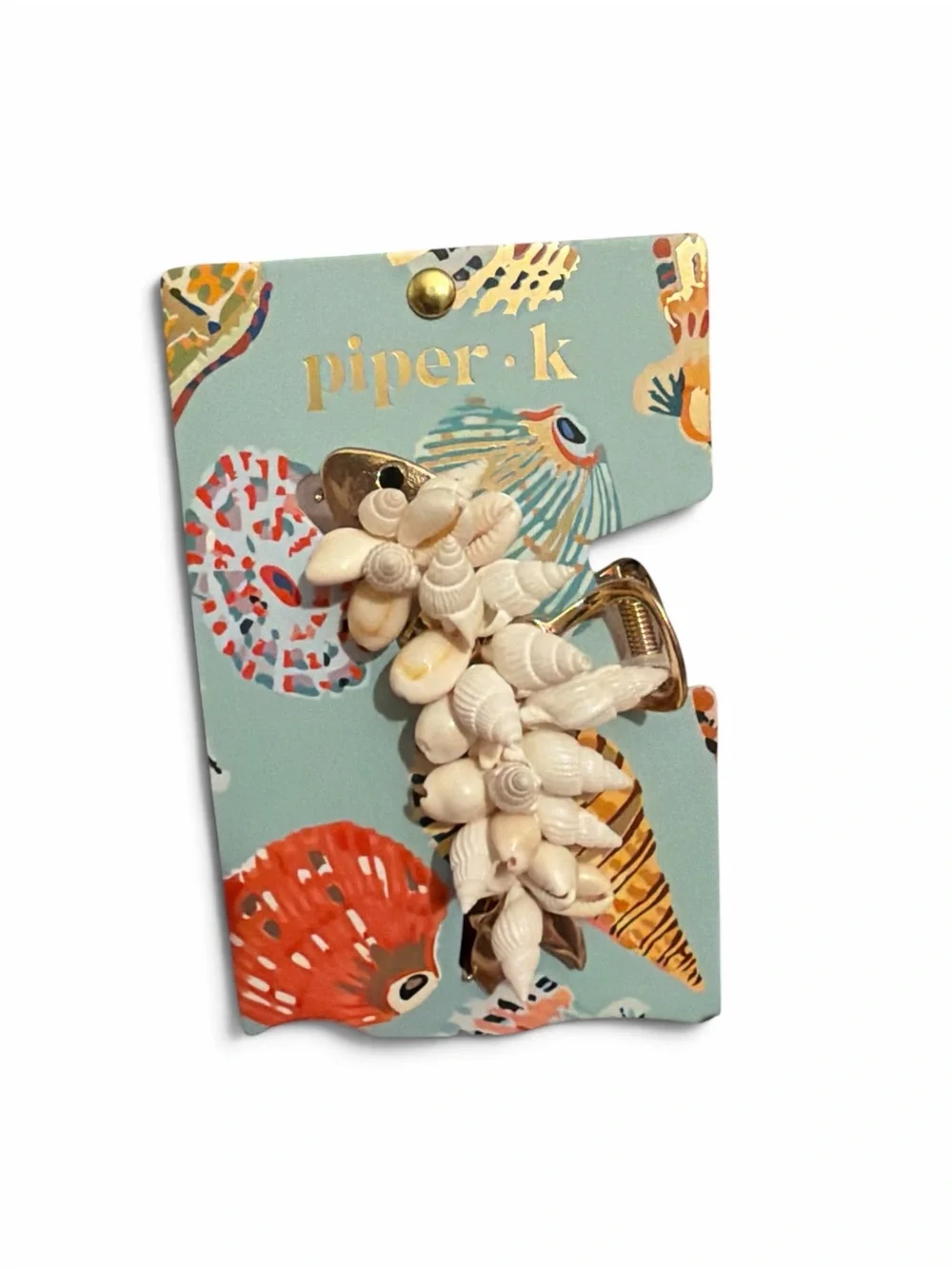 Piper K Shell Cluster Hair Clip - Cream & Ivory